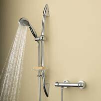 Artisan Thermostatic Surface Mounted Bar Shower Valve Adjustable  Curved Rail