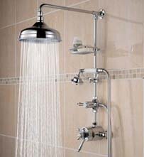 Trinity Thermostatic Exposed Shower Valve Rigid Rail Diverter To Handset 